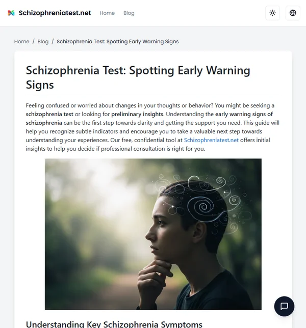 Schizophrenia Test: Spotting Early Warning Signs