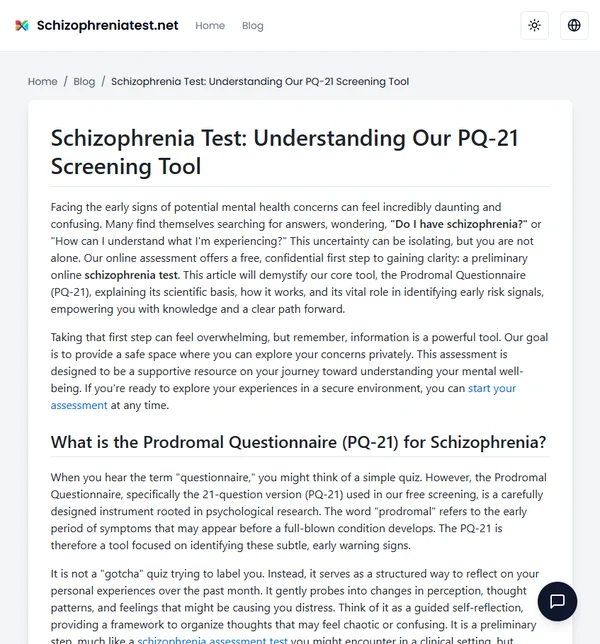 Understanding Our PQ-21 Screening Tool