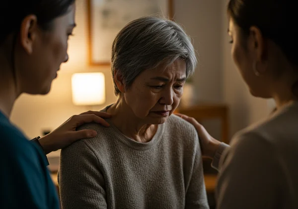 Compassionate support for person in mental distress.