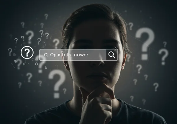 Personne se sentant confuse, avec des pensées de suspicion et une icône de test.